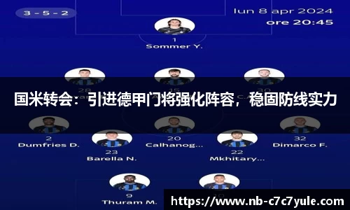 国米转会：引进德甲门将强化阵容，稳固防线实力